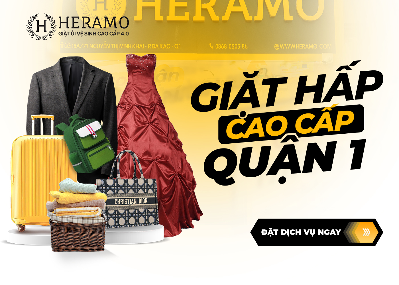 Dịch vụ giặt hấp cao cấp tại quận 1 của Heramo