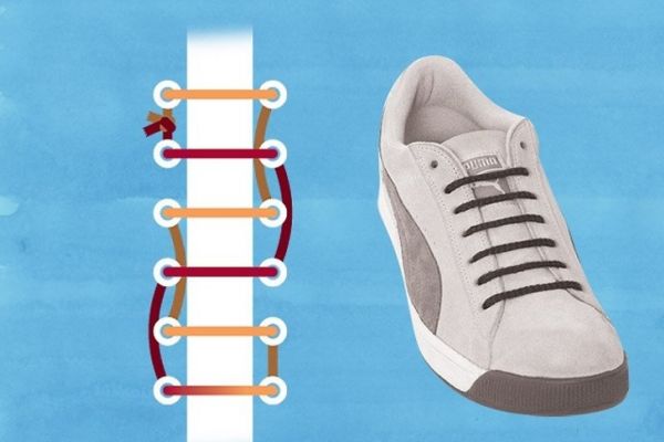 Cách buộc dây giày giấu dây - Cách giấu dây giày kiểu buộc nút