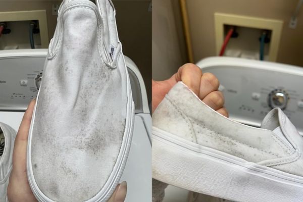 Giày trắng bị thâm kim - Để trong môi trường ẩm