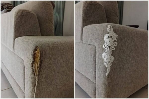 Cách khắc phục ghế sofa bị rách - Sử dụng vải
