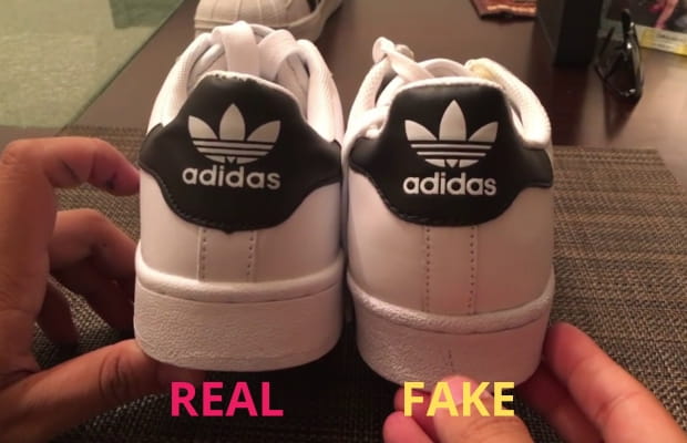 Cách phân biệt giày real và fake - Giày fake có hình dáng không đều