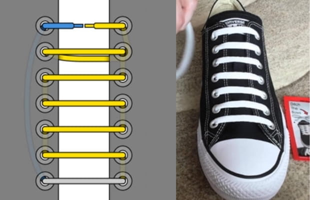 Cách thắt dây giày - Giấu dây giày