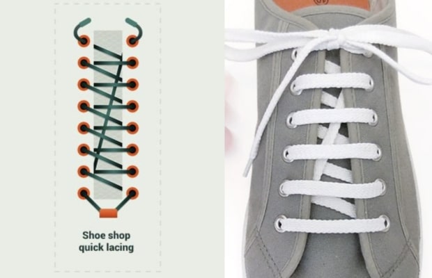 Cách thắt dây giày - Thắt dây kiểu Shoe Shop