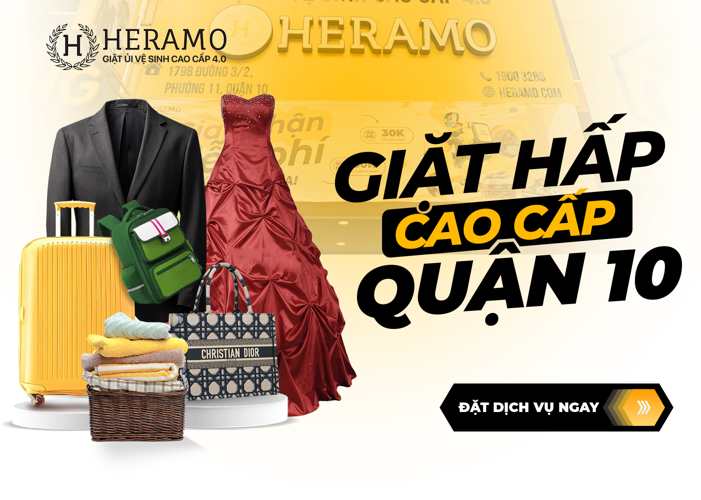 Dịch vụ giặt hấp cao cấp tại Quận 10 của Heramo