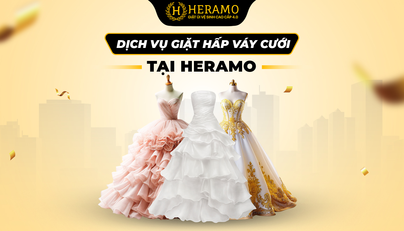 Dịch vụ giặt hấp váy cưới quận 2 Heramo