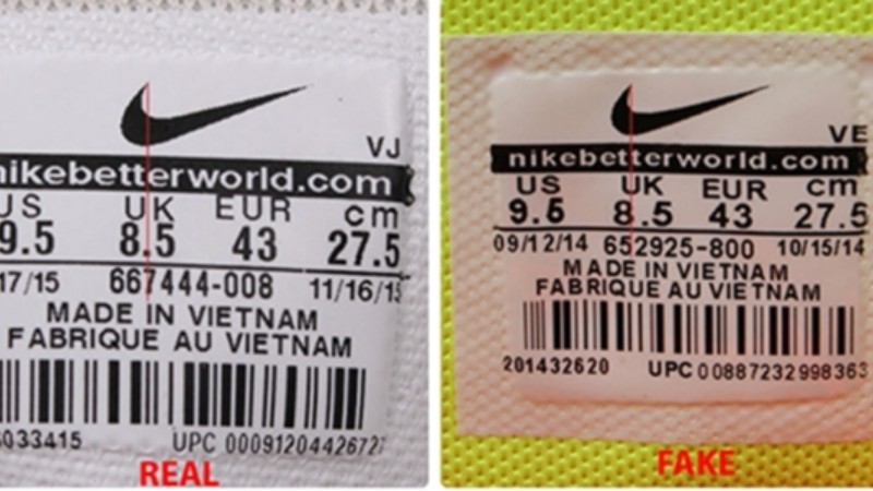 Check giày nike qua tỷ lệ