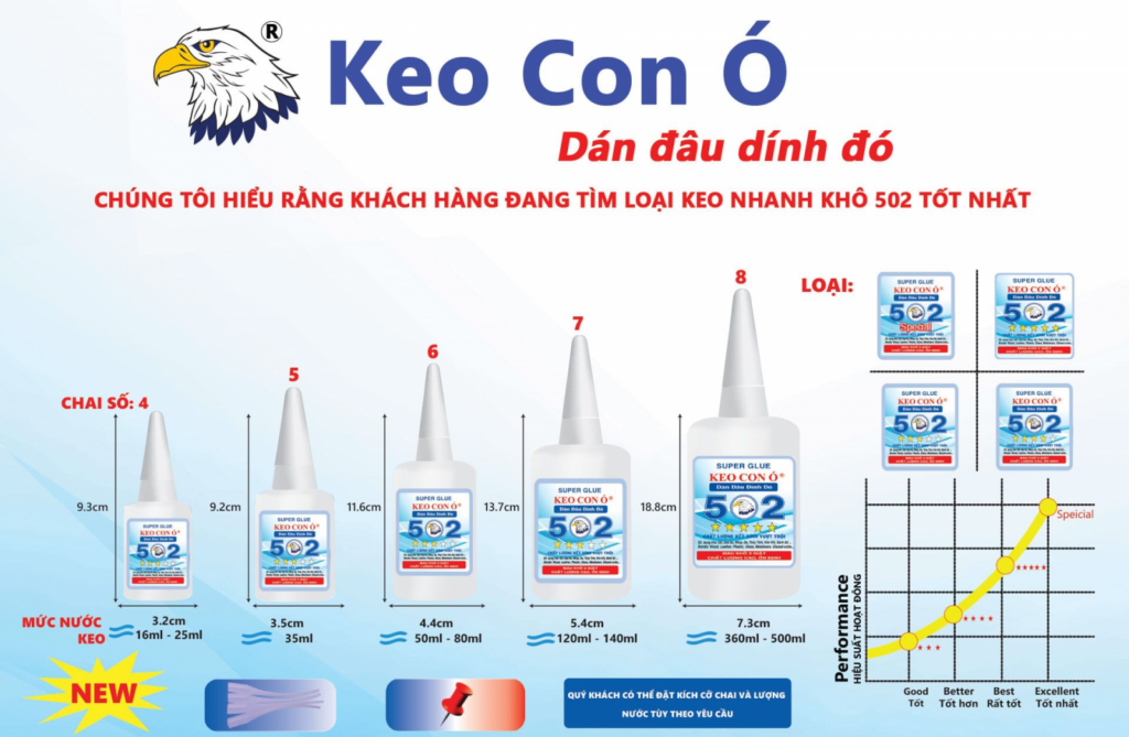 Keo dán đế giày 502