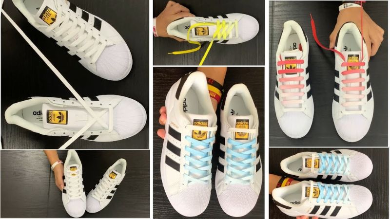 Hướng dẫn thắt dây giày adidas 6 - 8 lỗ